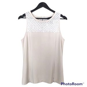 Banana Republic Soft Ivory Sleeveless Sequin Top